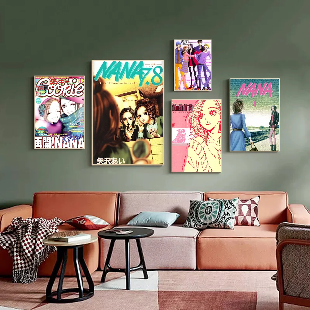 Аниме N-NANA Ретро аниме постеры липкие белые бумажные наклейки DIY комната бар кафе