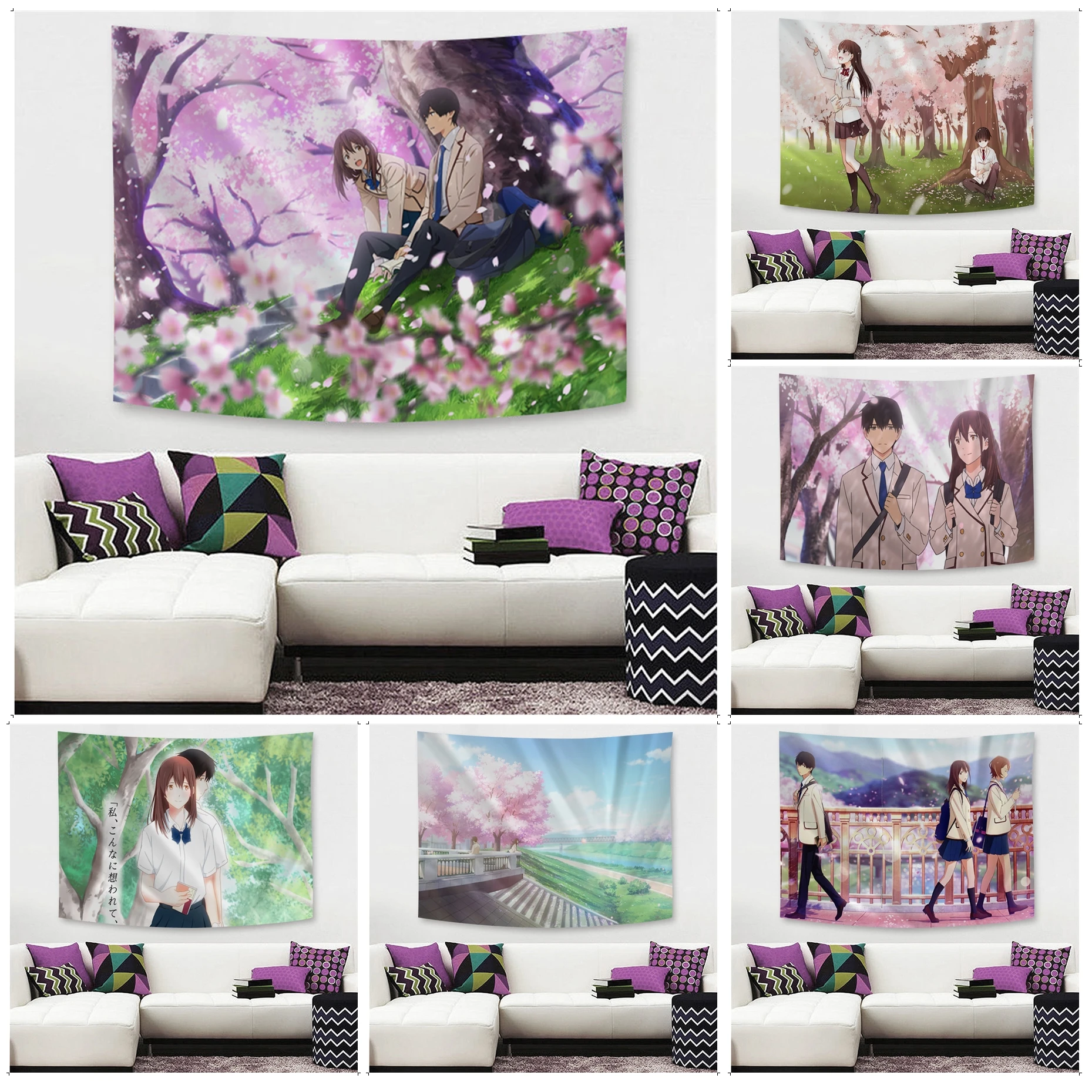 

I Want To Eat Your Pancreas Printed Large Wall Tapestry For Living Room Home Dorm Decor Japanese Tapestry