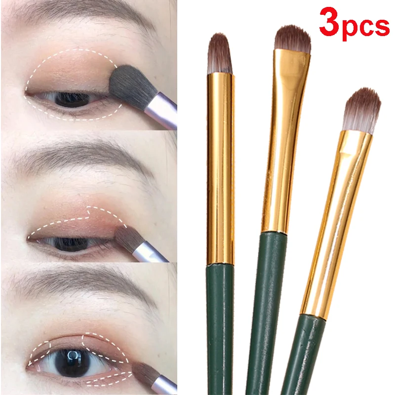 

3pcs set Eye Makeup Brushes Eyeshadow Dye Brush Soft Contouring Smudge Eyebrow Eyeliner Eyes Detail Makeup Brushes Tools