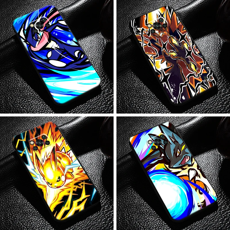

Pokemon Pikachu For Xiaomi Poco X3 Pro NFC X3 GT Phone Case Silicone Cover Soft Coque Funda Black Carcasa Liquid Silicon Back
