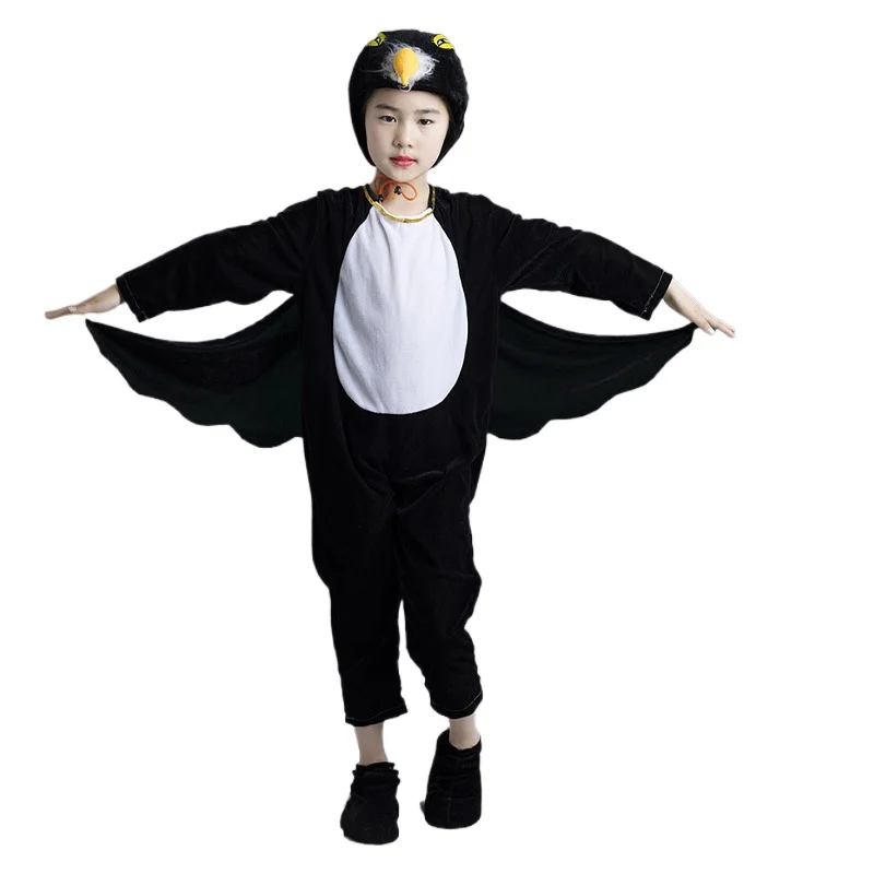Новые детские костюмы для шоу животных на Хэллоуин Сова Орел Ворона попугай