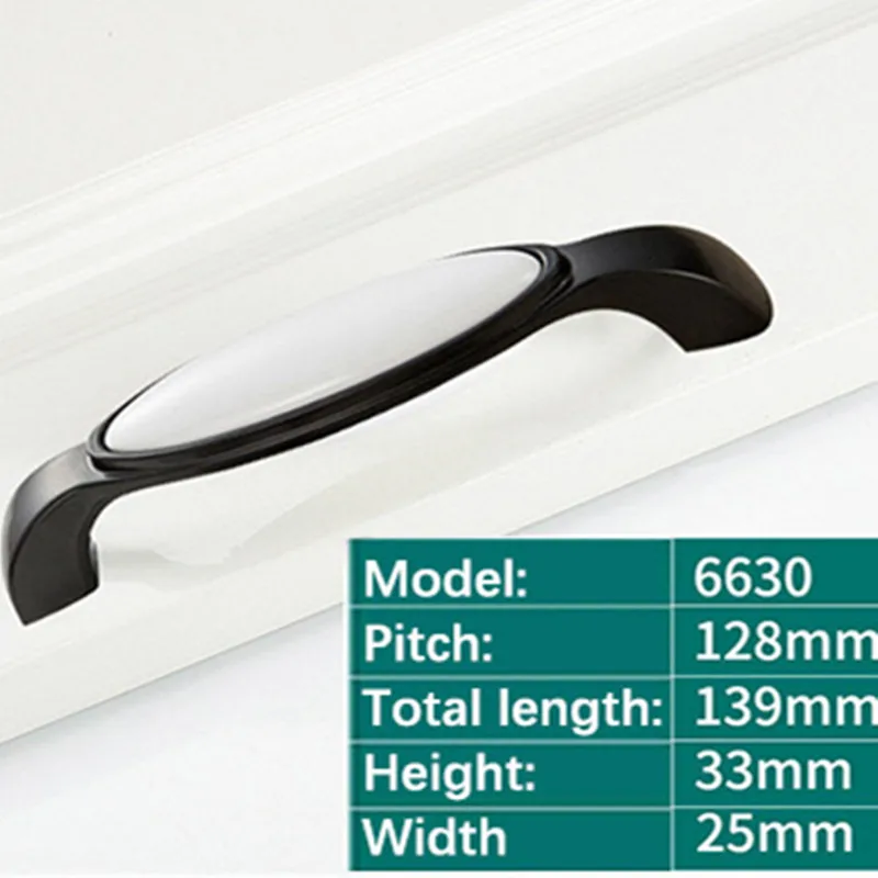 

Керамические дверные ручки Odavis, черные и белые, 1 шт.