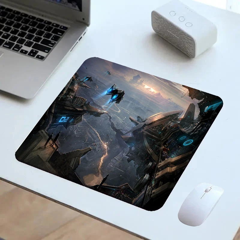 

Sci-fi space battleship small mouse pad rubber non-slip mousemat cool mouse pads desktop laptop mousemats desktop game mousepads