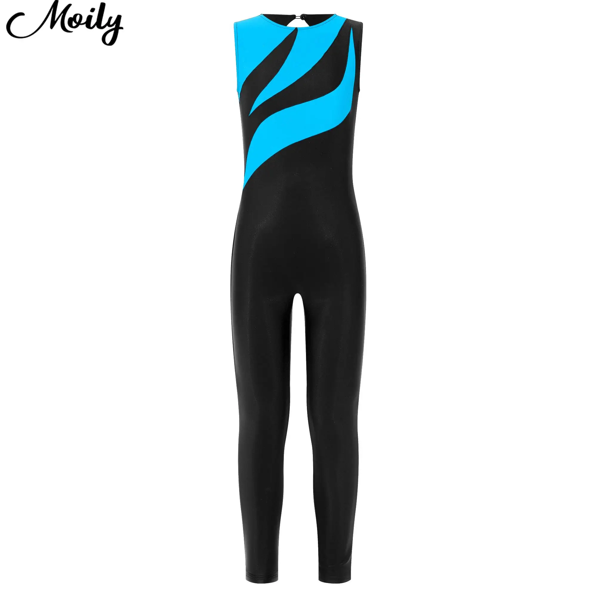 

Girls Kids Gymnastics Leotards Jumpsuit Breathable Sleeveless Stretchy Full Body Dance Bodysuit Yoga Fitness Rhythmic Unitards