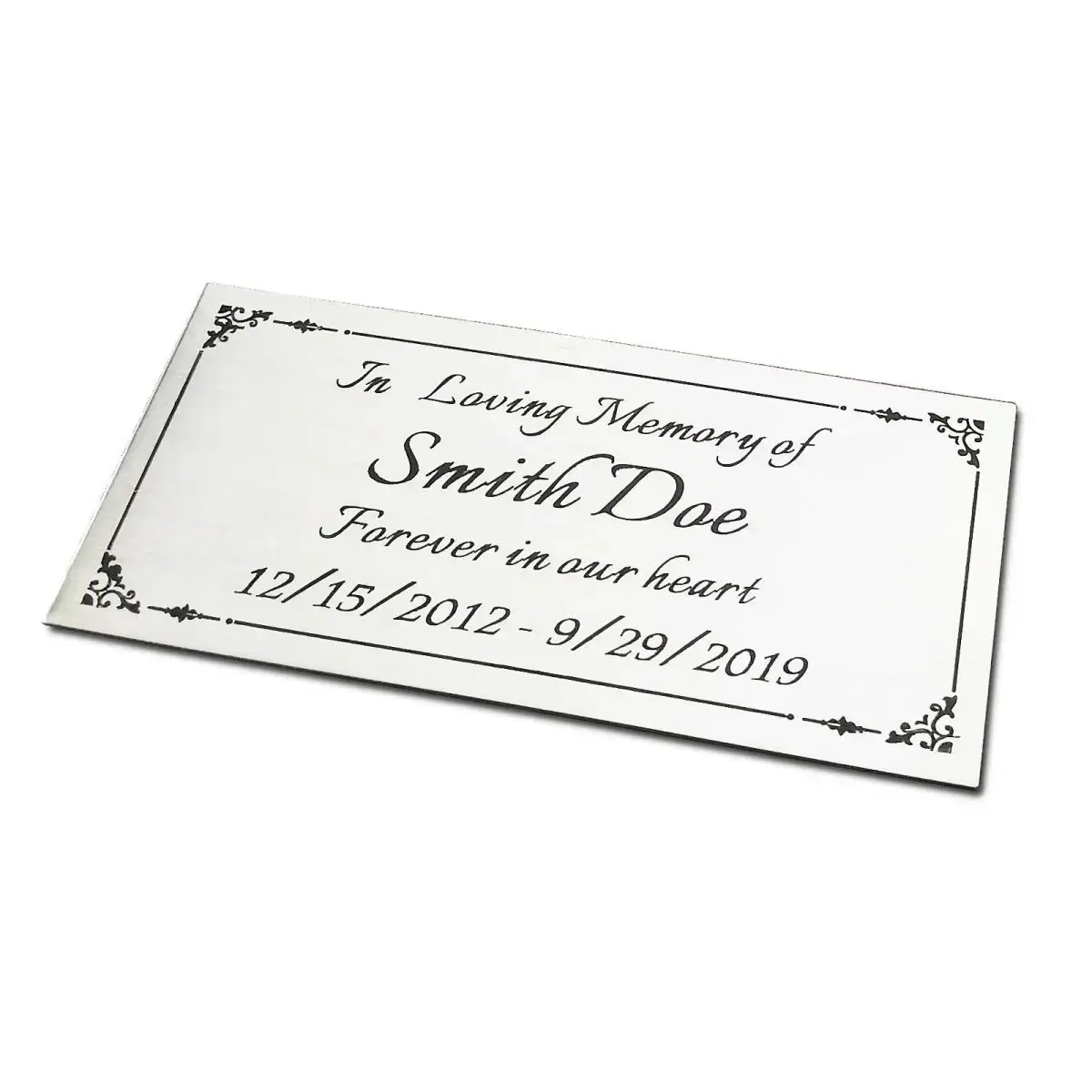 

Персонализированная мемориальная табличка с номером дома из нержавеющей стали