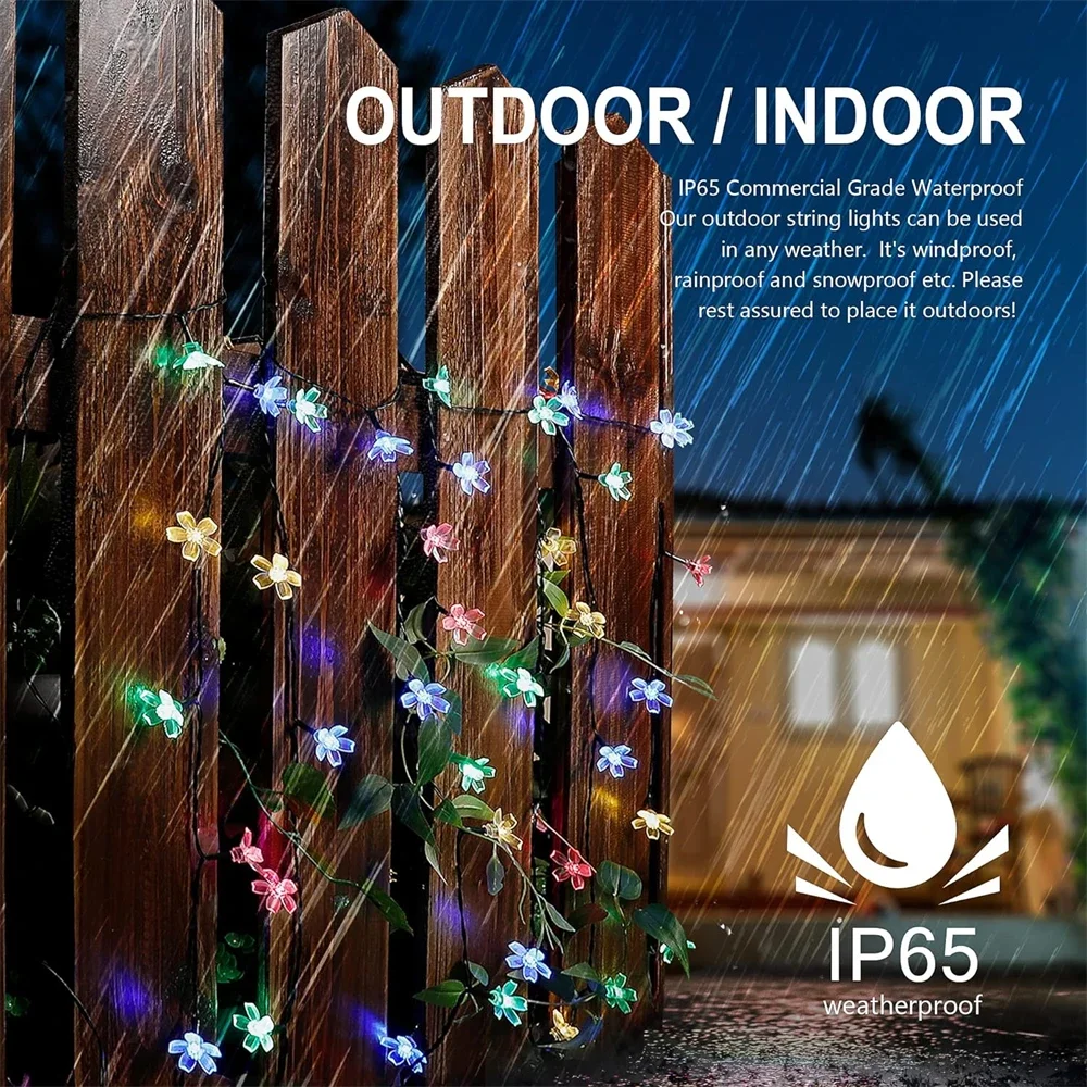 Рождественская лампа на солнечной батарее для сада дневное освещение 21 фут 50