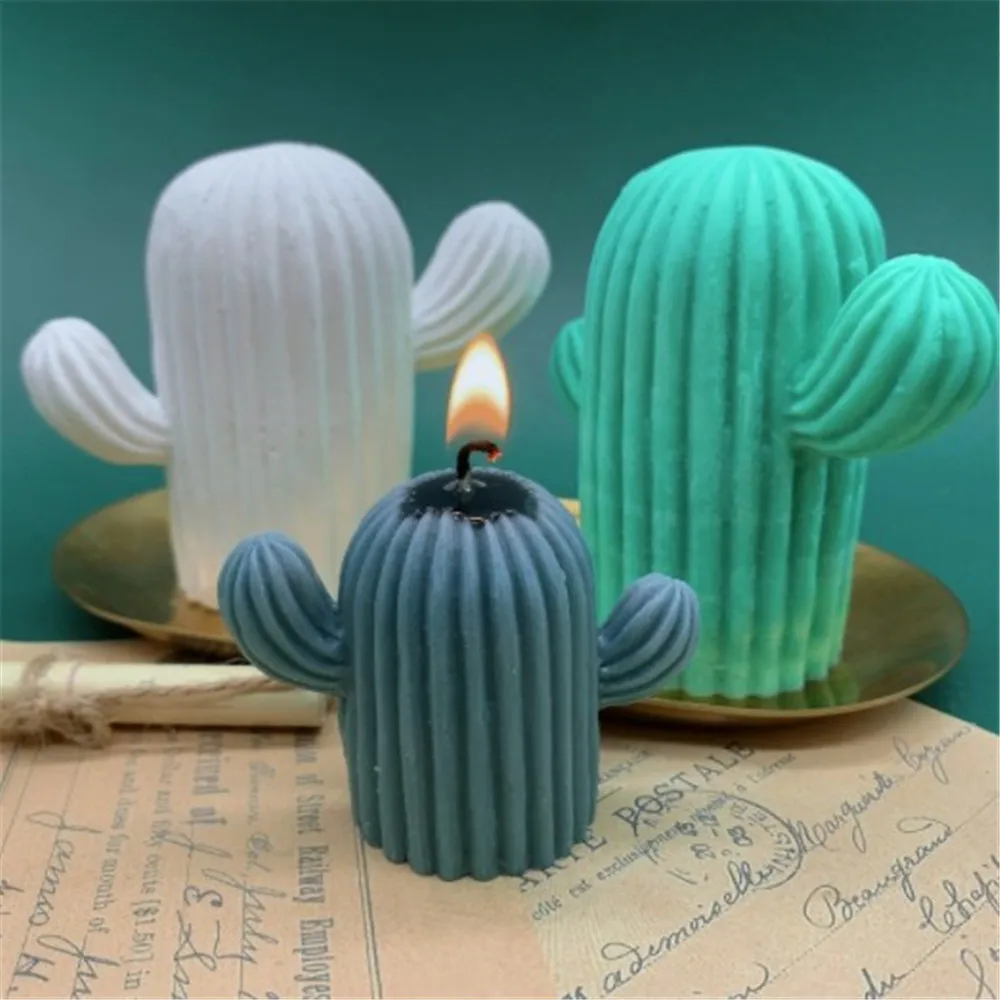 

Cactus Shape Candle Silicone Mold Handmade DIY Aroma Plaster Gypsum Epoxy Resin Candle Moulds Making Soap Crafts Desktop Decor