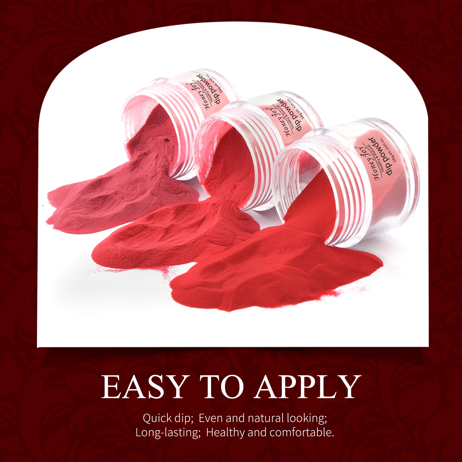 Прекрасный 6 коробок/набор очень тонкий алый малиновый красный набор Dip Powder для