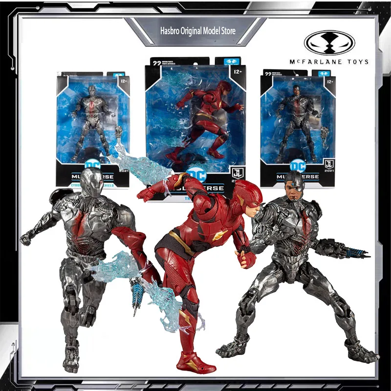 

McFarlane Original Model Kit DC Justice League THE FLASH CYBORG WITH FACE Anime Action Figure Model Toys Gifts for Boys