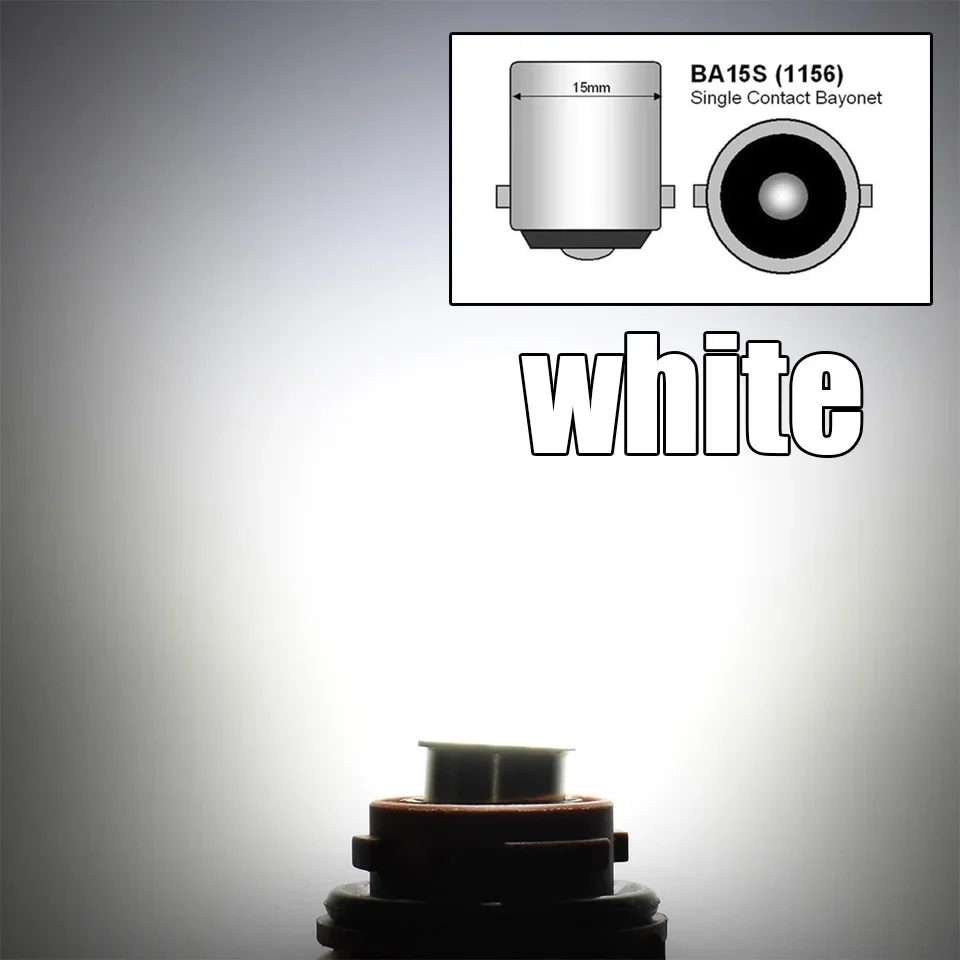 

Автомобильный сигнальный светильник LED R5W R10W 1156 P21W BA15S Bau15S P21/5W 1157 Bay15d Лампа для мотоцикла Автомобильные аксессуары DC12V/24V