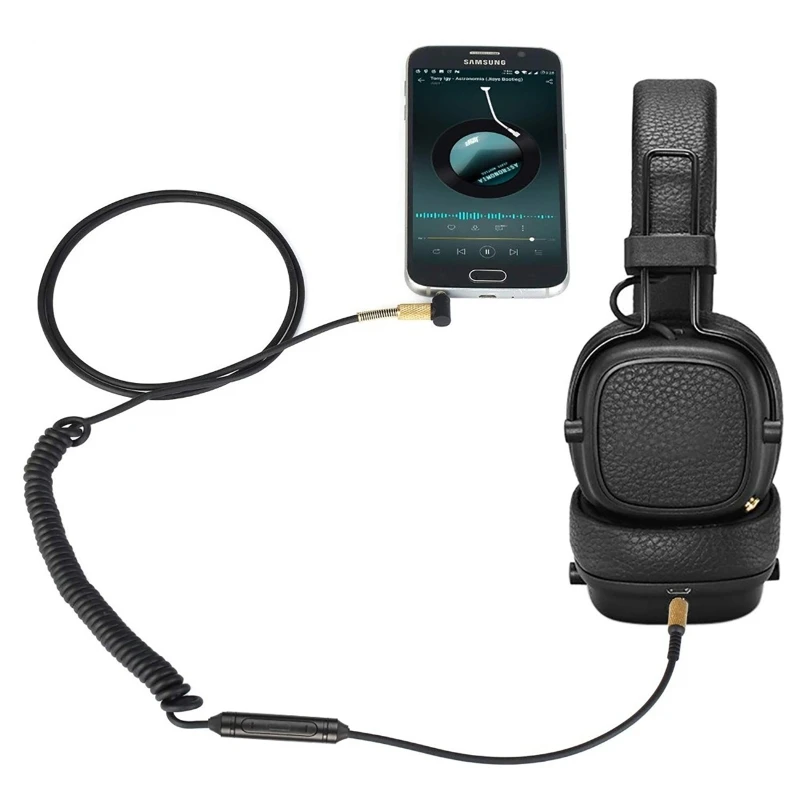 

Adapter 3.5MM Upgrade Cable with in-Line Mic Remote Volume for Sony mdr-10r MDR-1A XB950 Z1000 MSR7 Headset