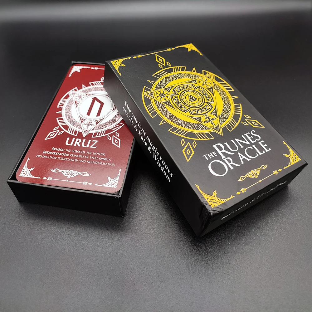 

Rune Oracle Cards Dual -Color Card Tarot Cards Deck for Beginners Expert Readers Runes