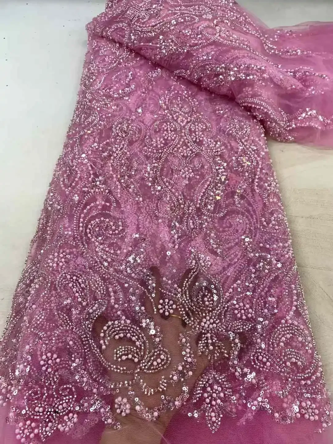 Тяжелая белая французская сетчатая кружевная ткань африканские тюлевые кружева