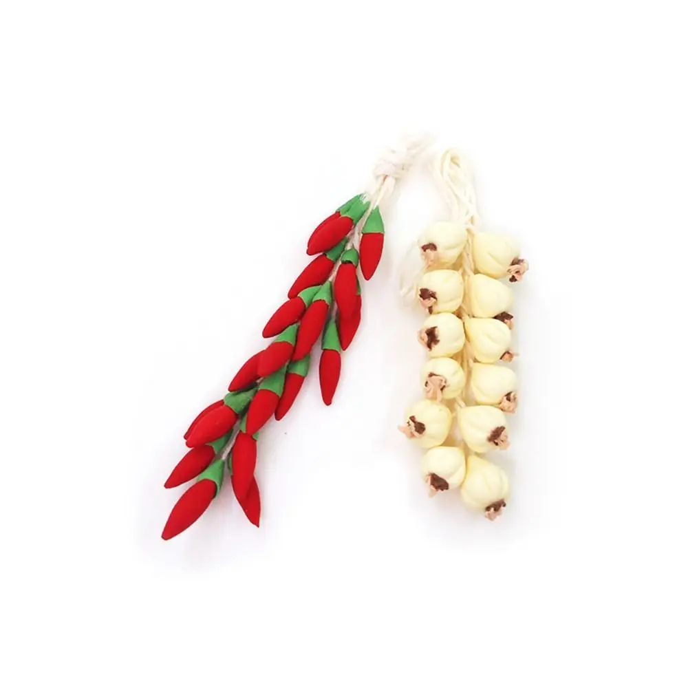 

Simulation Food Miniature Garlic String Vegetables Wall Decor Red Pepper Chinese Style Gifts