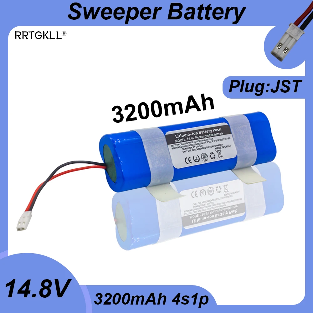 

New 14.4v/14.8v 3200mah battery 4s1p for robot vacuum cleaner Llife V3s V50 V5s V55 V5Lpro V8s X750 rechargeable battery