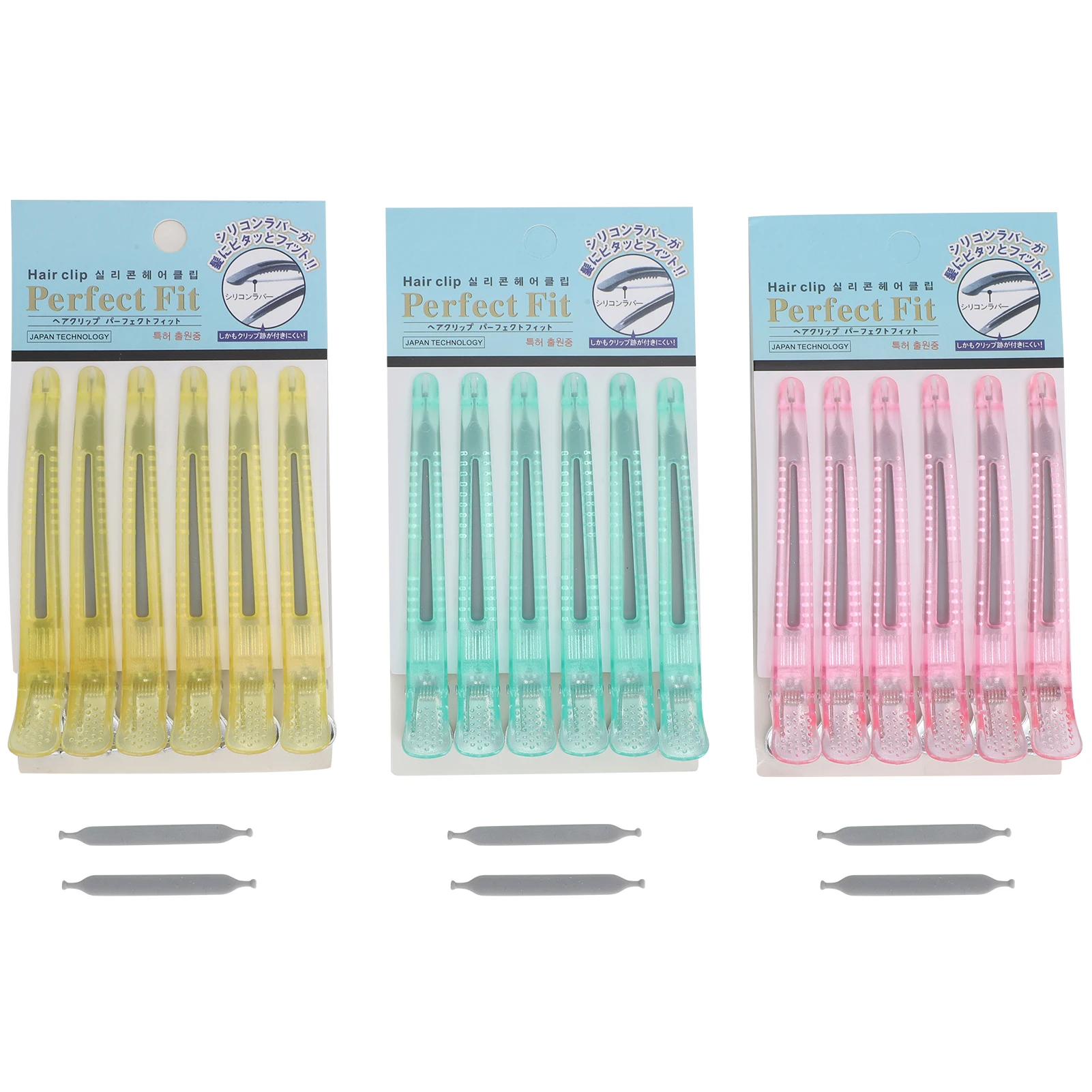 

Sectioning Hairpin Anti‑Slip Duck Bill Clips Hair Styling Hairdressing Clips with Silicone Strip