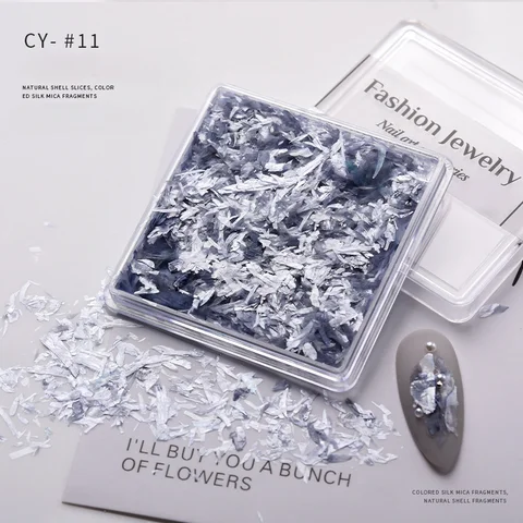 GRACE LULU Ультратонкие ракушки из слюды для дизайна ногтей