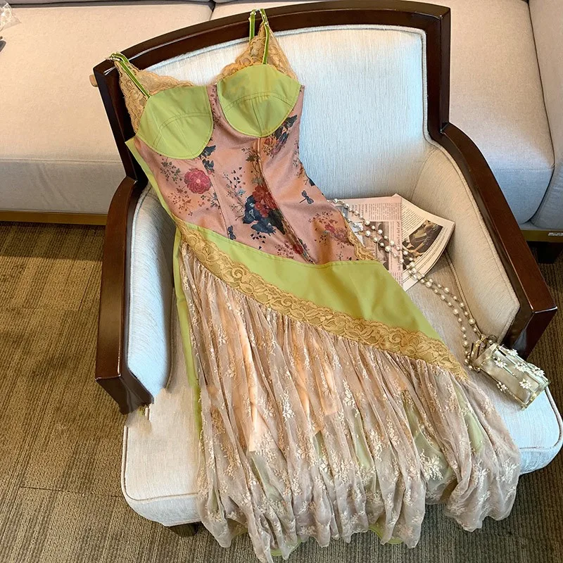 

Женский сарафан с открытой спиной, с цветочным принтом