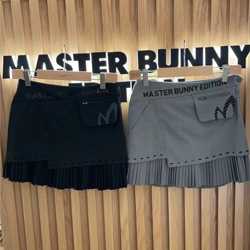 Masterbunny New Golf Women's Skirt Waist Bag Print Pleated Trail Sport Mini Skirt