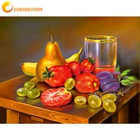 chenistory frame oil painting fruit diy digital painting by numbers modern wall art picture for home decor 40x50cm artwork
