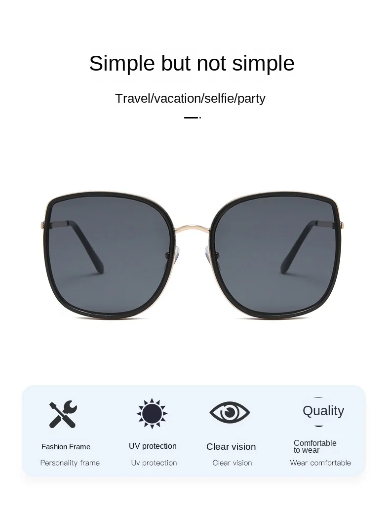 Поп-солнцезащитные очки для путешествий индивидуальные металлические