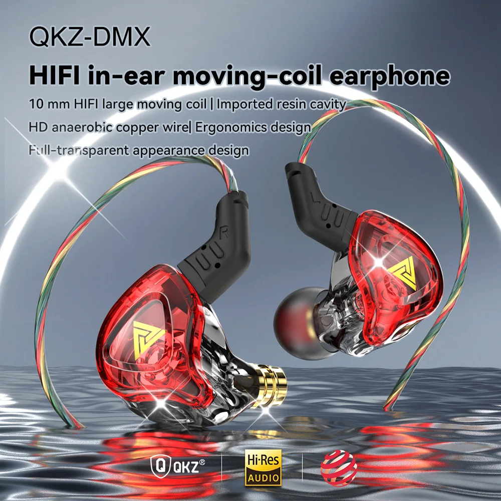 

QKZ AK6 DMX Earphone Dynamic HIFI Bass Earbuds Headphones with Mic Noice Cancelling Sport Headset Monitor Music Earbuds