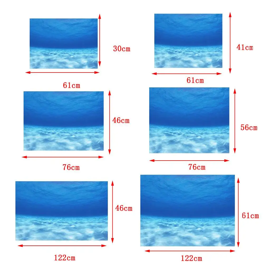 Аквариумный фон с изображением украшения аквариума ПВХ самоклеящийся плакат