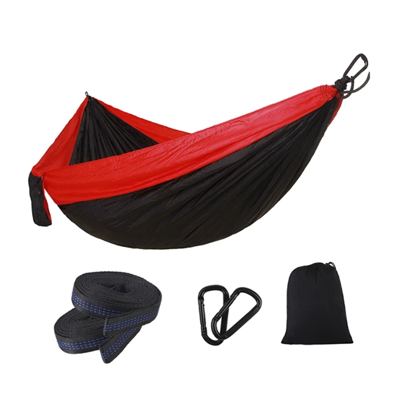 

Camping Hammock With Hammock Straps And Black Carabiner Camping Survival Travel Double Person