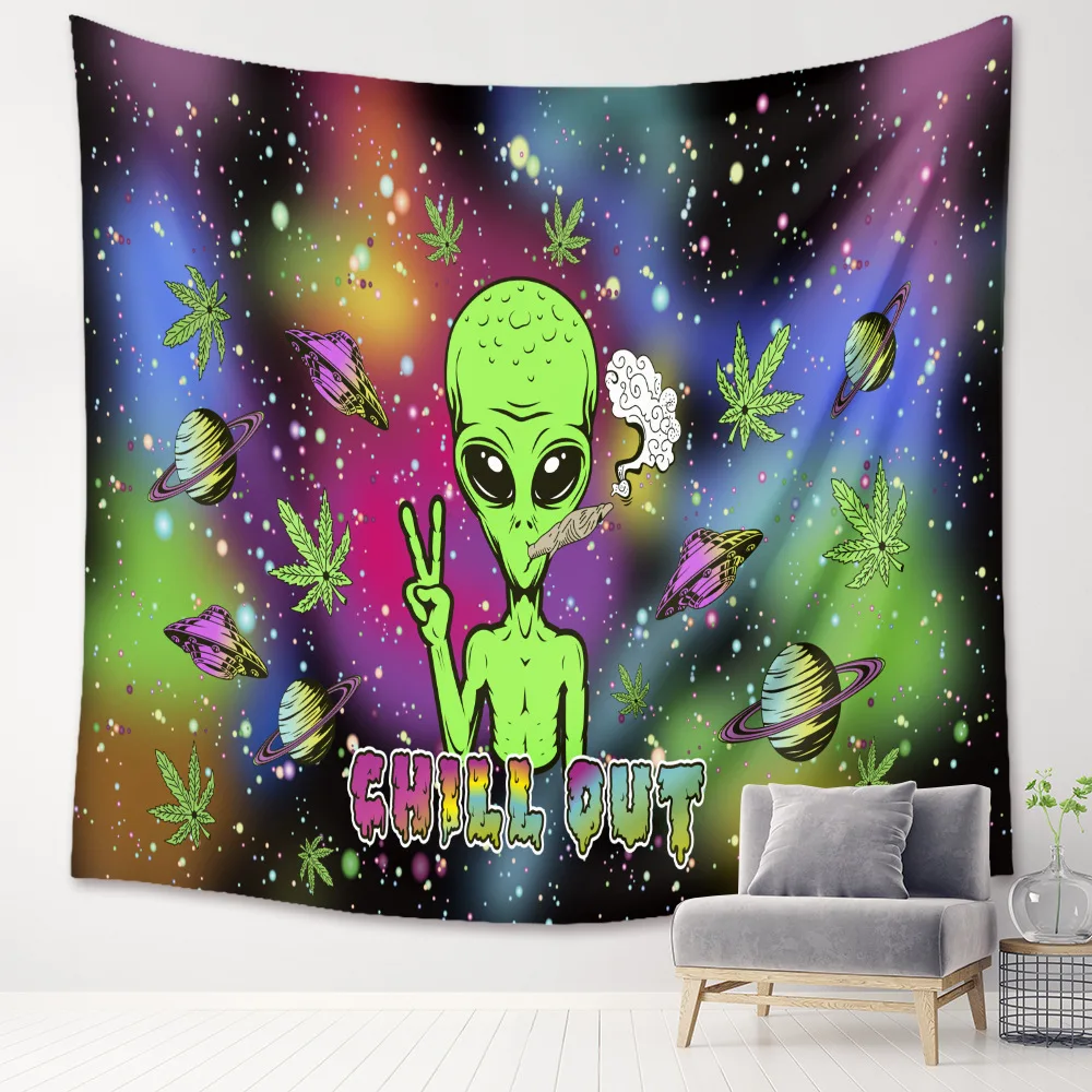 

Starry Sky Tapestry Wall Hanging Alien Fabric Cloth Gothic Decor Aesthetic Decoration Home Room Bedroom Art Decorative Tapiz