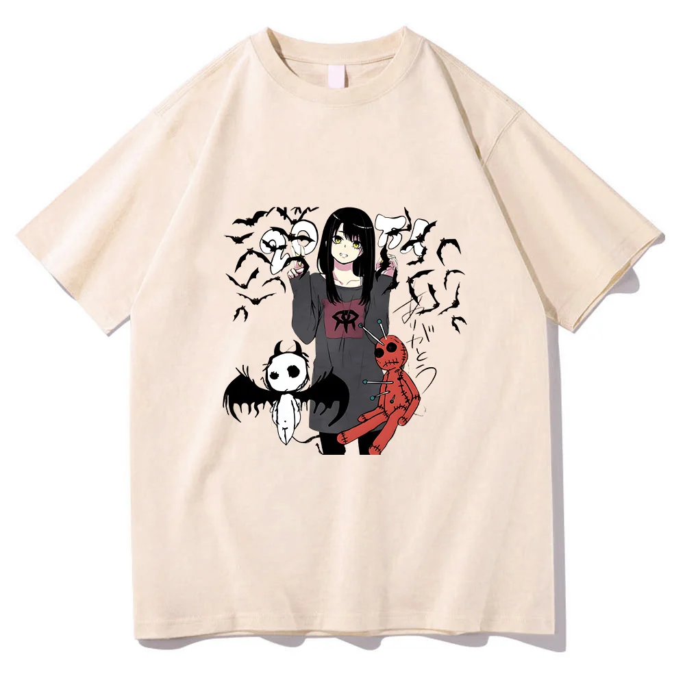 

Mieruko Chan Yotsuya Miko WOMEN T-shirts 100% Cotton Ghost Tshirts Japanese Anime T Shirts Comfortable Slight Strech High Street