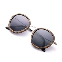 designer wood sunglasses women 2022 vintage luxury brand oversized round glasses for men polarized black ebony shades handmade