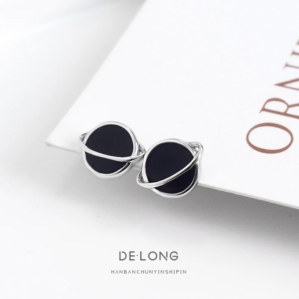 Модные женские серьги Вселенная S925 с капающей глазурью шикарные и