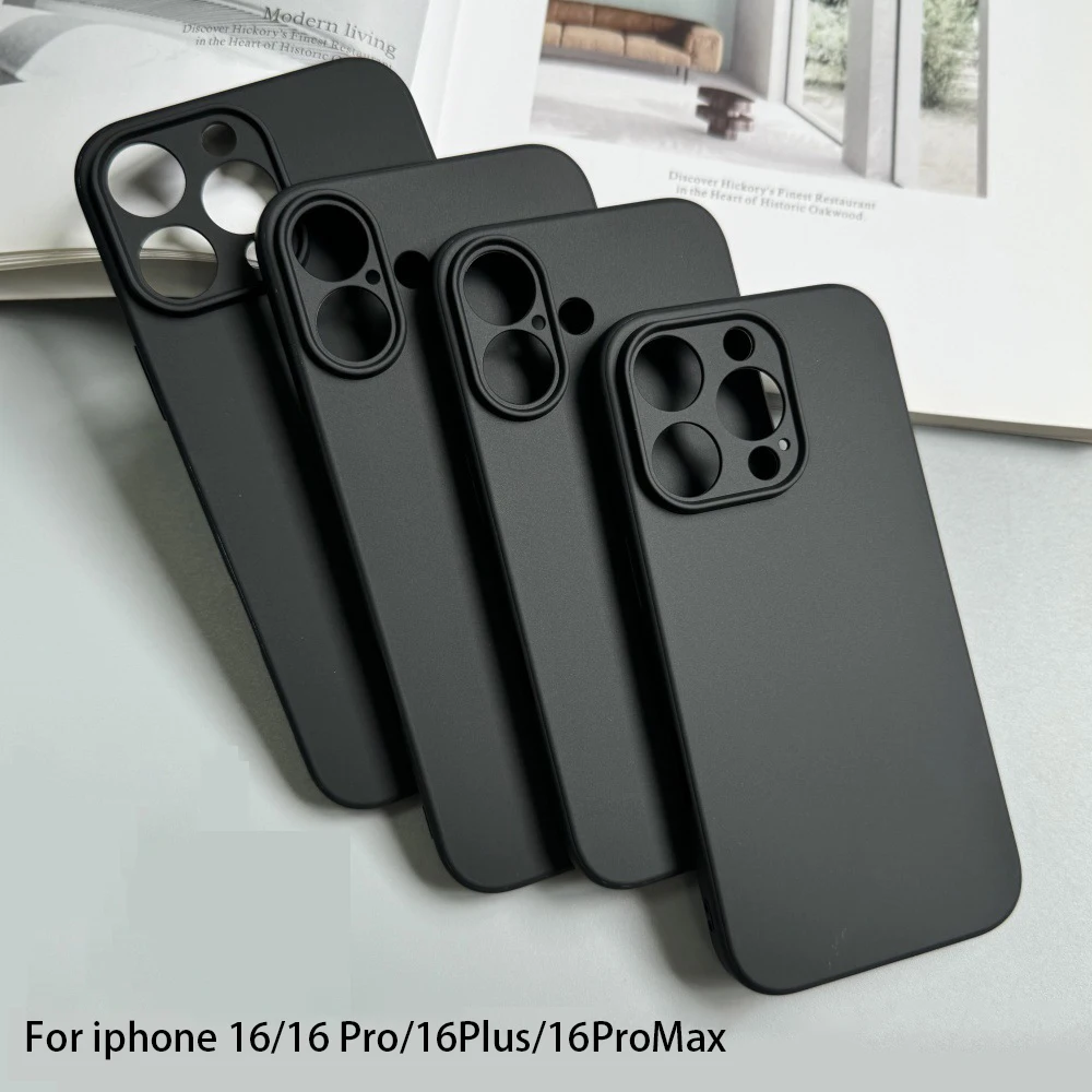 Матовый чехол из жидкого силикона для iphone 16 Pro Max Plus защитный с перьями и тонким