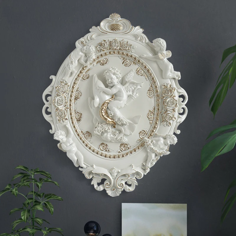 

Полимерные аксессуары для украшения дома, статуя ангела, домашний Настенный декор в скандинавском стиле, украшение, поделки, Настенный декор