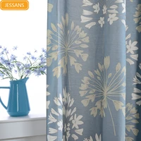 customized living room bedroom curtains modern minimalist chinese curtains cotton printing curtain window screen
