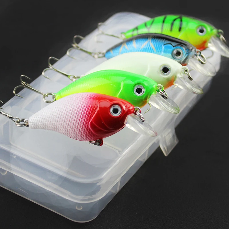 5pcs Lot Fishing Lures Mixed 5 Model Minnow Lure Artificial Quality Professional Crankbait Wobblers Fishing Tackle Pesca enlarge