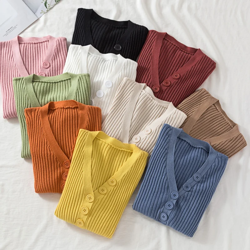 

2022 New Autumn Women Pullover Sweater Fashion V-neck Knitted Female Jumper Long Sleeve Winter Black Soft Elastic Soft Blouse