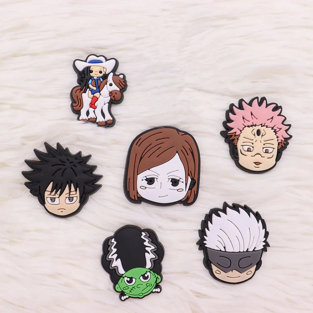 

1-6 шт., японские анимационные подвески для обуви из ПВХ