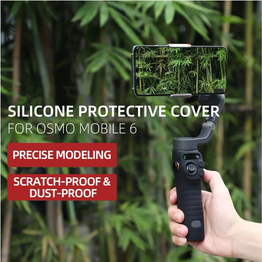 For DJI Osmo Mobile 6 Silicone Cover Soft Handle Protector Scratch-resistant and Easy to Clean For DJI OM 6 Gimbal Accessories