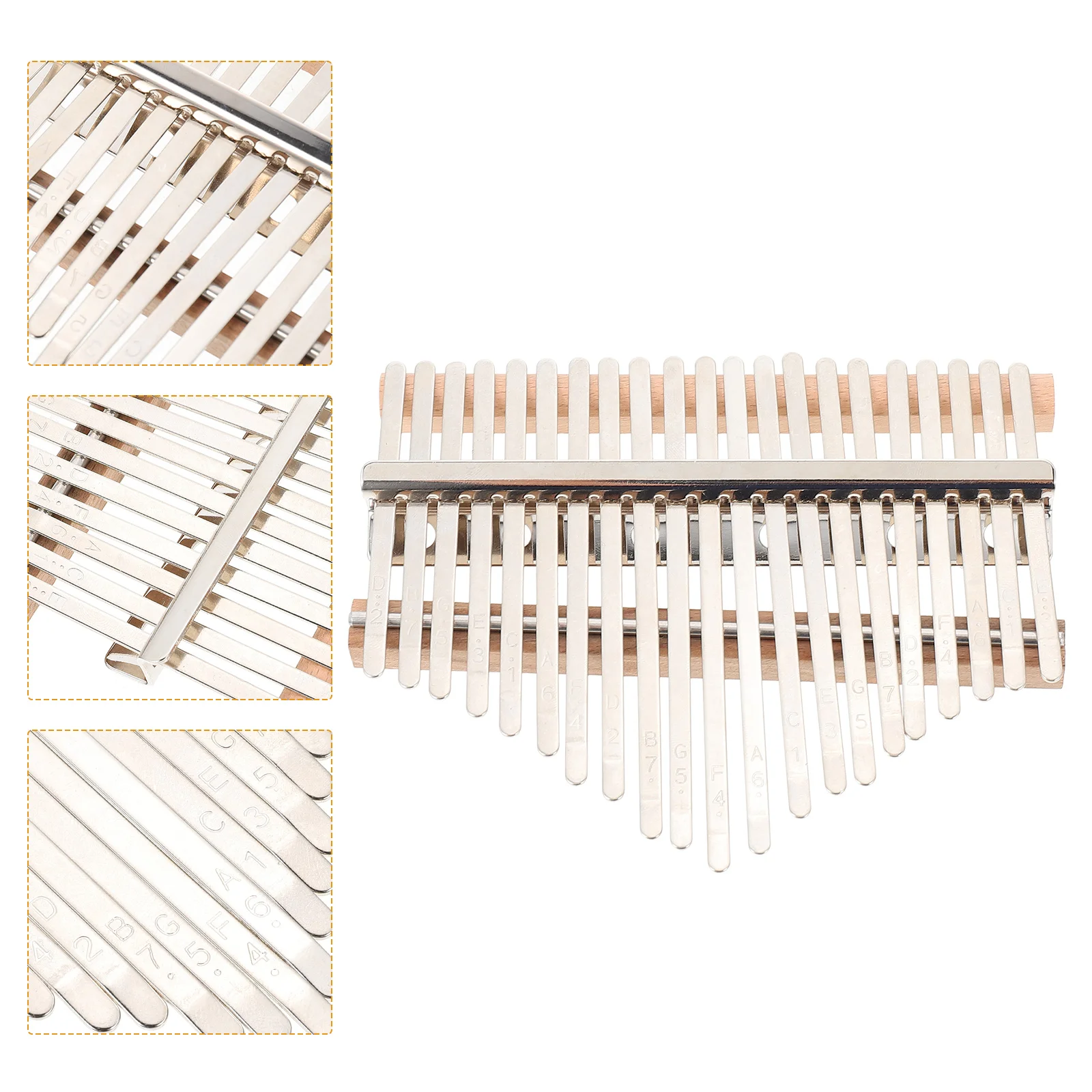 

Thumb Piano Accessories Kalimba Handmade Parts DIY Assembly 21-tone Keys Musical Instrument