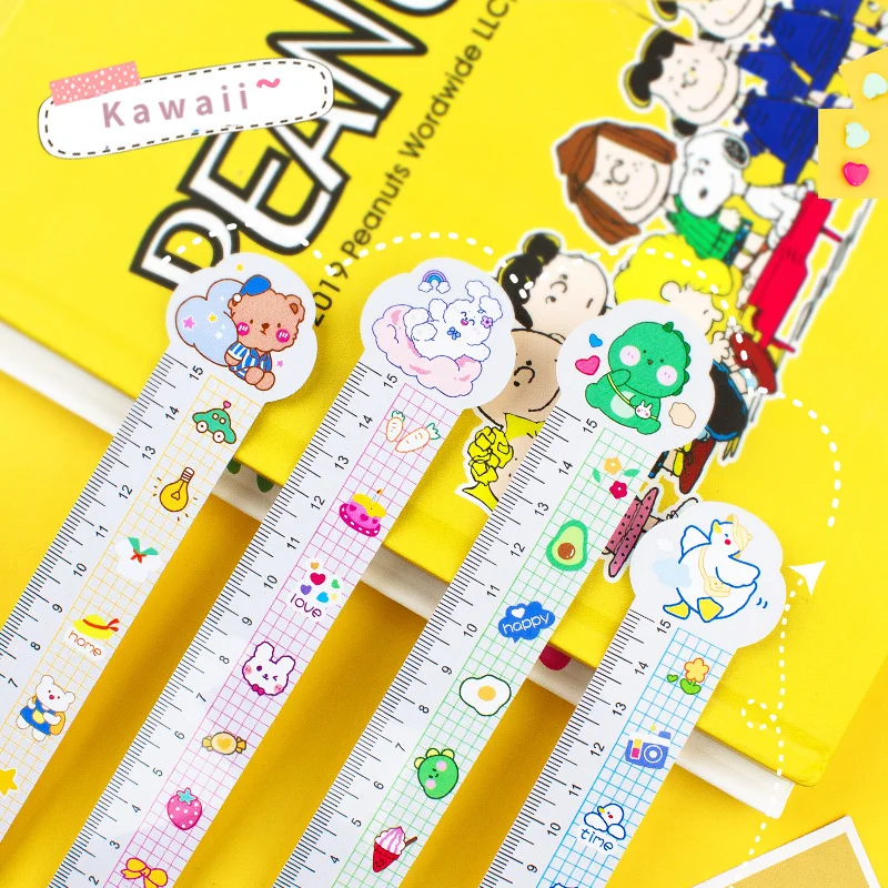 

Creative Cartoon Cute Magnetic Soft Ruler Bendable Kawaii Stationery Funny Drawing Gift Korean Office School Measuring Drawing