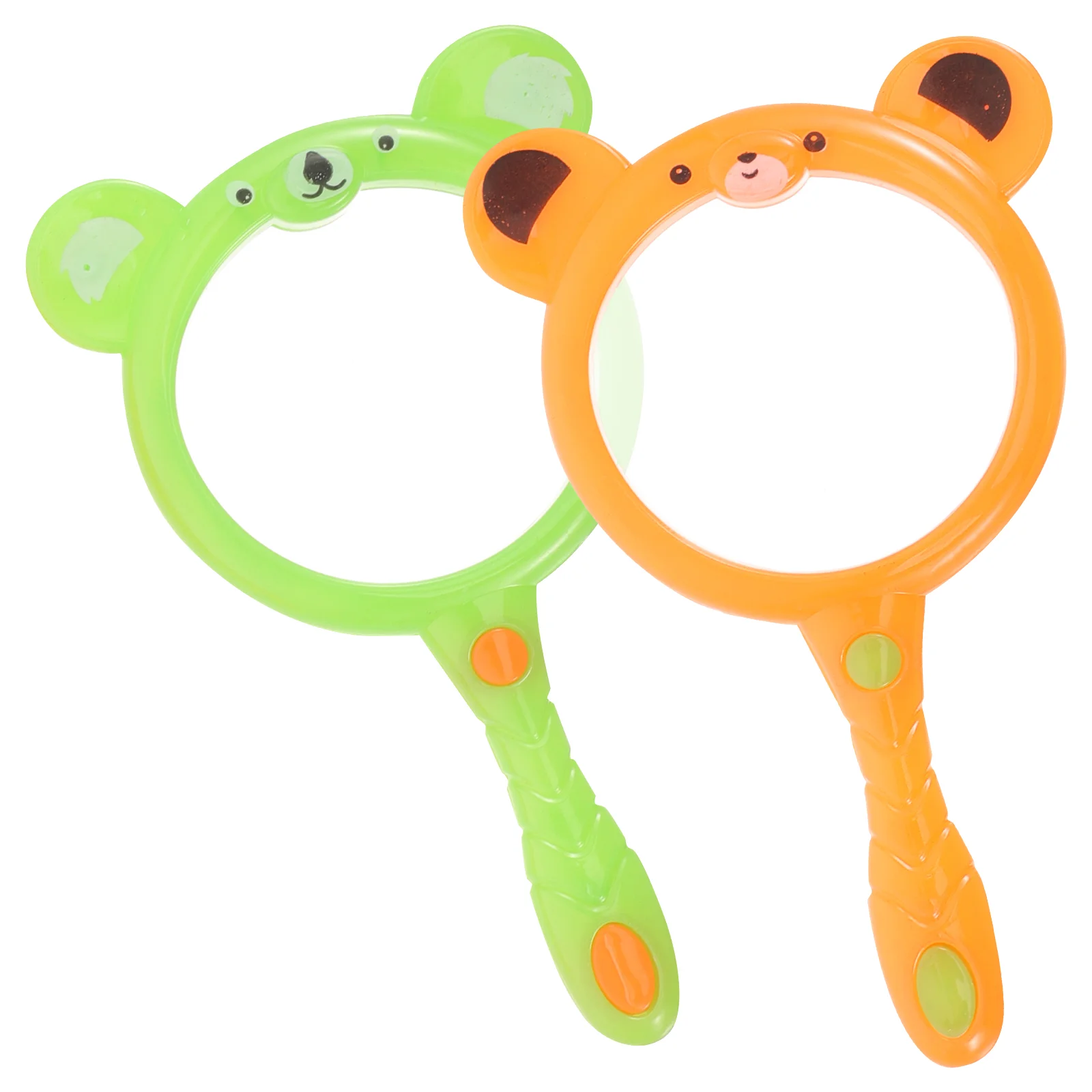 

2 Pcs Toy Set Handheld Magnifier Toddler Explore Kids Prizes Science Magnifying Glass Mini Reading Lovely Outdoor Stationery