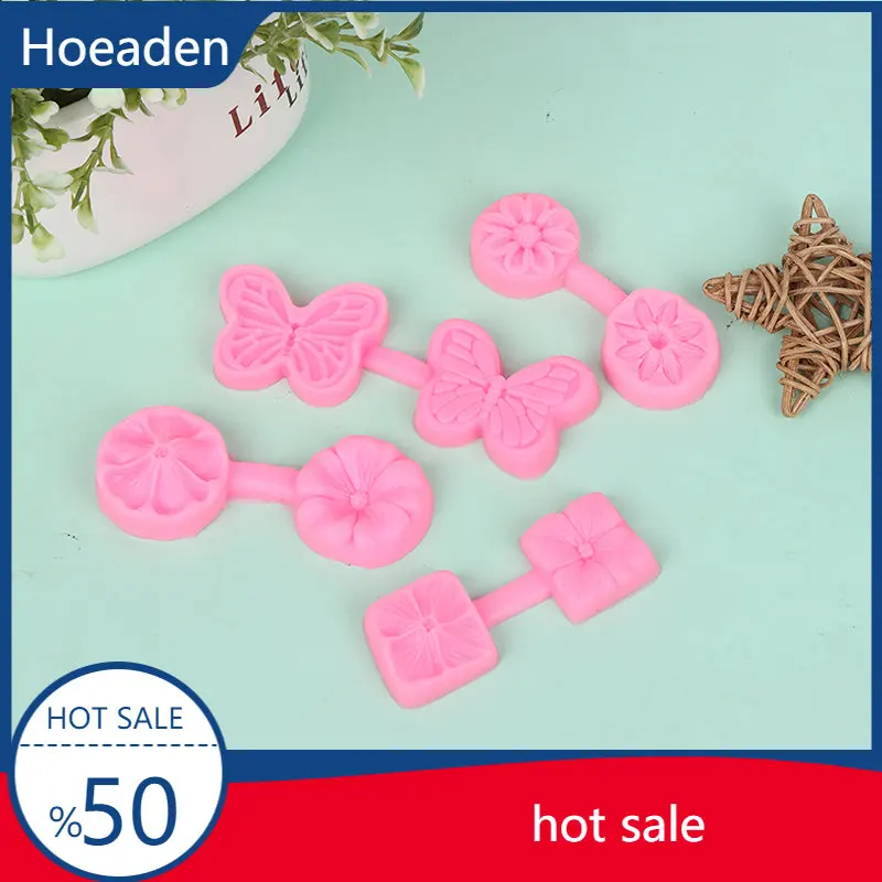 

Flower Silicone Mold Embossed Fondant Cake Clay Candy Jelly Chocolate Molds