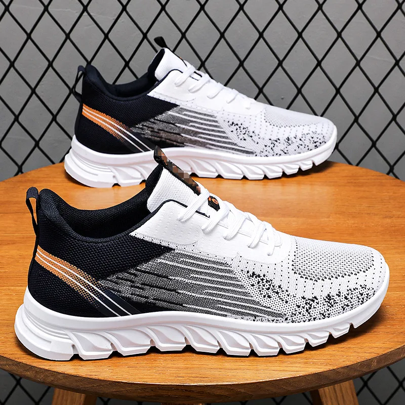 Men's Shoes Summer Breathable 2024 New Work Mesh Casual Versitile Fashion Running Flyknit Sneaker