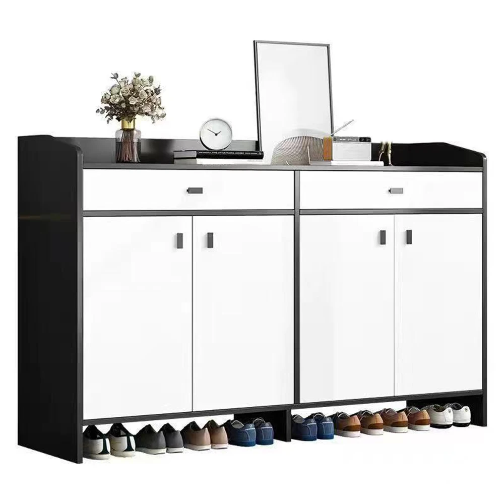 

Storage Shoe Cabinets Dustproof Lockers Detachable Layer Board Fillet Polishing Magnetic Suction Design