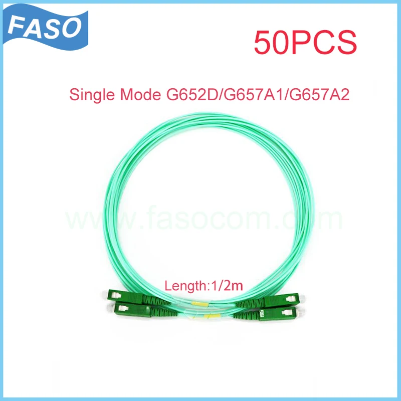 

50 шт. 1 м/2 м волоконно-оптический патч-корд SC/APC SX Core 1,6 мм Mode Unique G652D/G657A1/G657A2 Aqua LSZH Veste