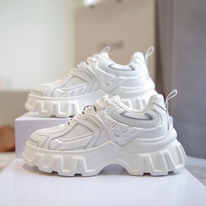 

HOUZHOU 2022 Spring New Korean Women Sneakers Sports Buffalo Platform Shoes Casual Vulcanize Rubber Basket Tennis Canvas Fashion