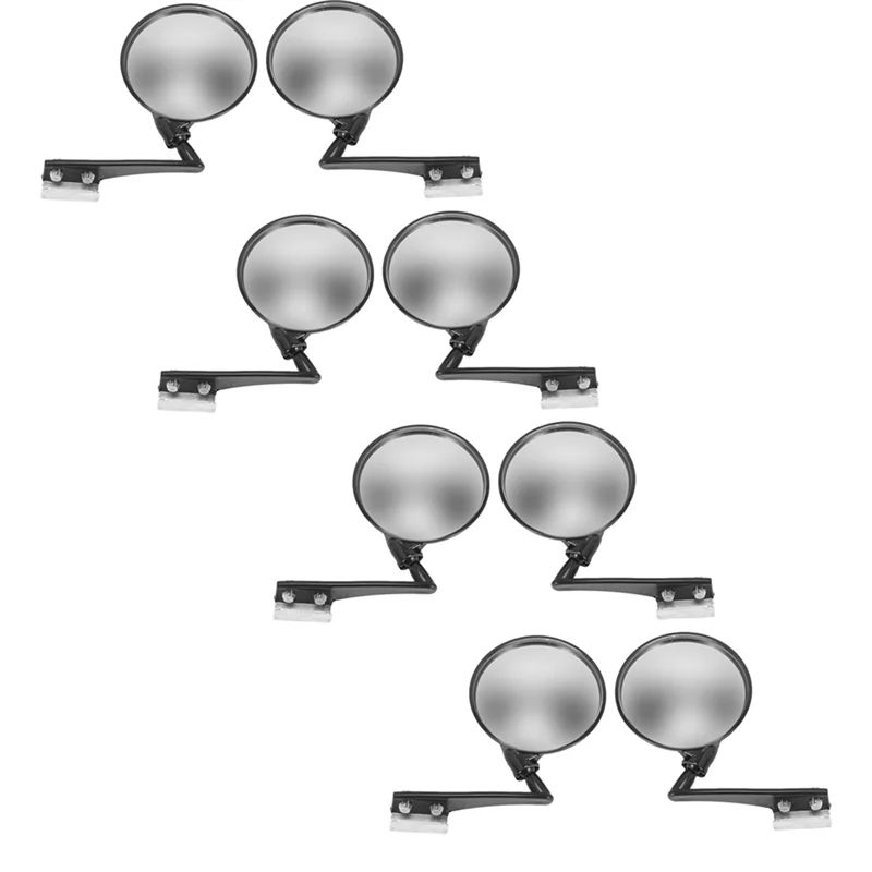 

4 Set of 8 Car Blind Spot Mirrors Car Side Convex Mirror Wide Angle Round Car Rear View Mirror