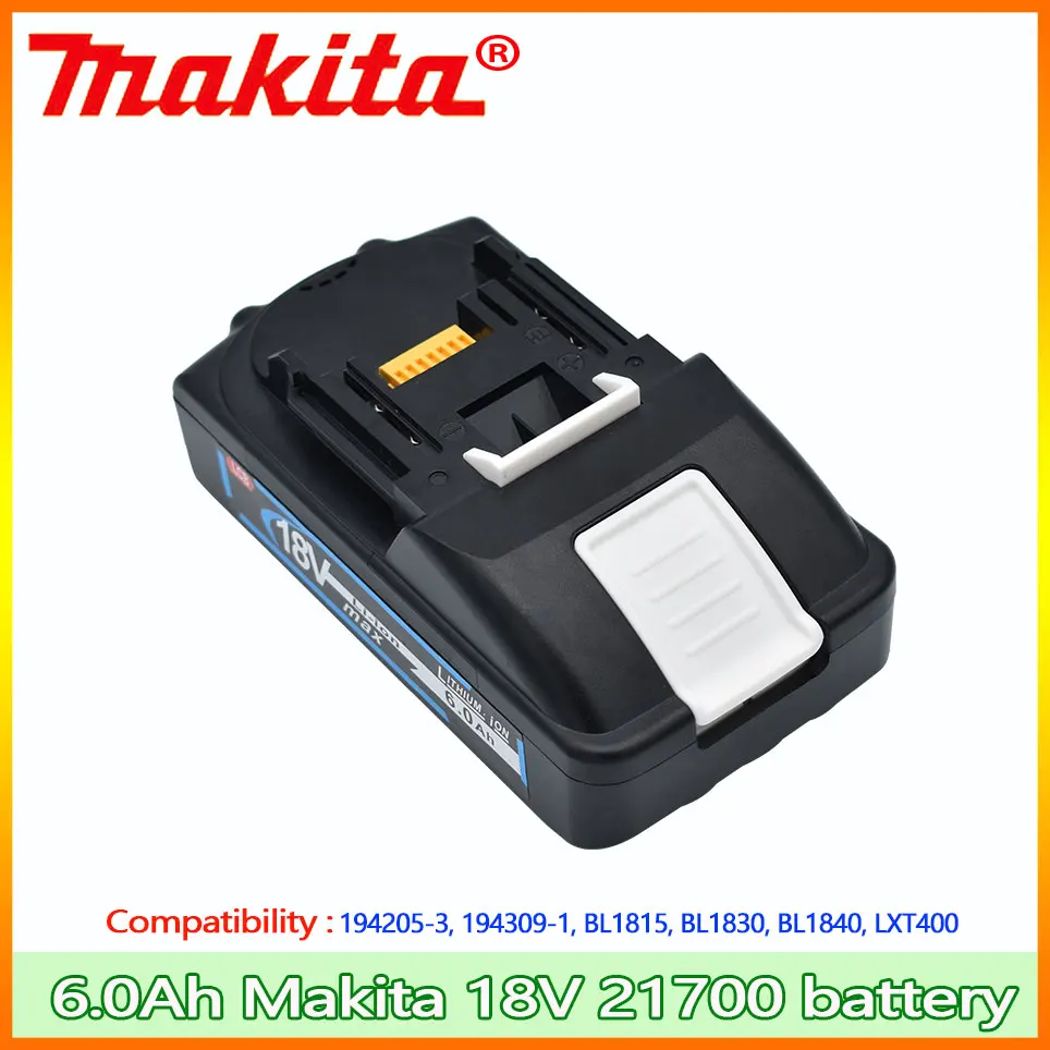 

6000mAh 18V Makita BL1830 BL1840 6.0Ah 21700 Li-Ion Batterij Voor Makita Vervangbare Accessoires Voor Elektrische Gereedschap