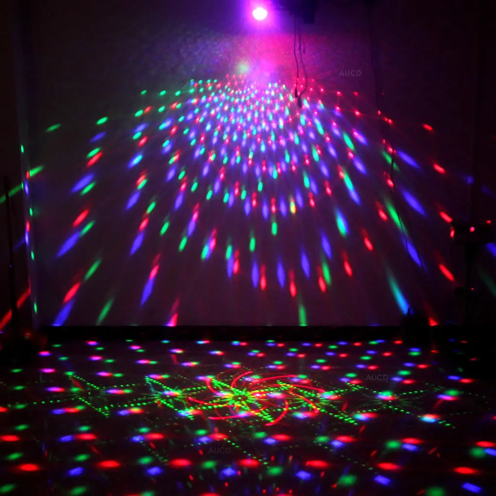 AUCD мини портативный пульт дистанционного управления RGB LED диско хрустальный шар